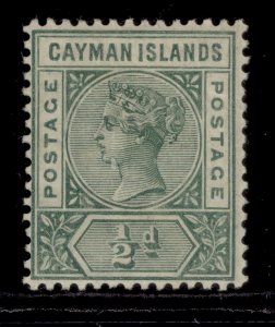 CAYMAN ISLANDS QV SG1a, ½d pale green, M MINT. Cat £15.