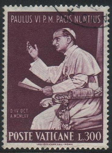 Vatican City#419 -Pope Paul VI Addressing UN Assembly-Used