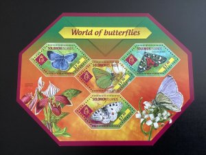 Solomon Islands #1621, 1639 Mint 2013 World of Butterflies