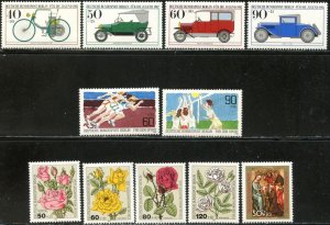 GERMANY BERLIN Sc#9NB187-9NB197 1982 Four Complete SP Sets OG Mint NH