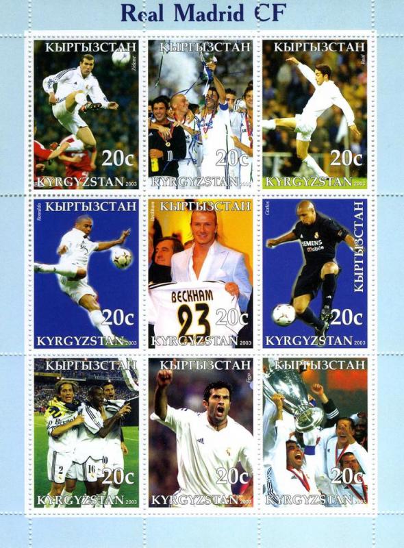 Kyrgyzstan 2003 REAL MADRID FOOTBALL CLUB Perforated Mint (NH)