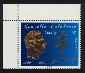 New Caledonia 25th Death Anniversary of Charles de Gaulle T1 Corner 1995 MNH