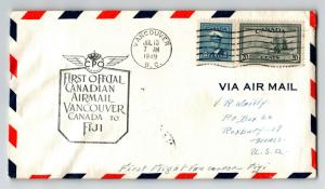 Canada 1949 FFC Vancouver to Fiji - Z13040 