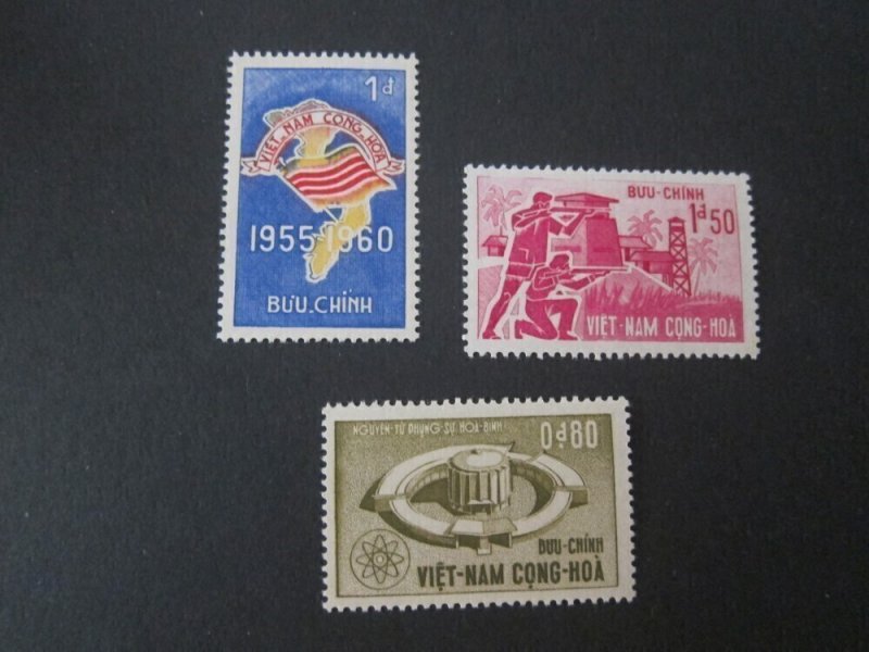 Vietnam 1960 Sc 147,199,231 MNH