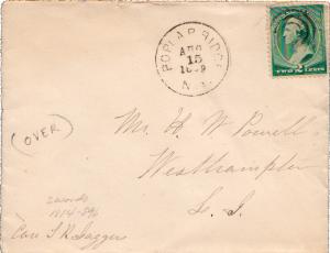 United States York Poplar Ridge 1889 target 1814-1896  2c Green Washington Ba...