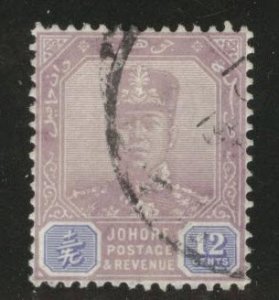 Malaya Jahore Scott 111 used 1921-40