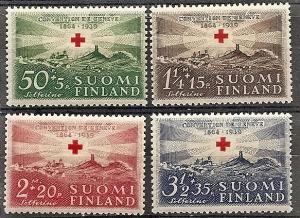 Finland B 35-38 MNH 1939 Red Cross, 75th Anniv.CV $30.00