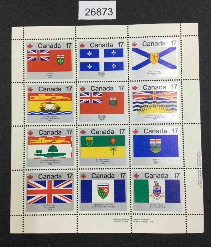 US STAMPS #17c CANADA MINT OG NH FLAG SHEET LOT #26873