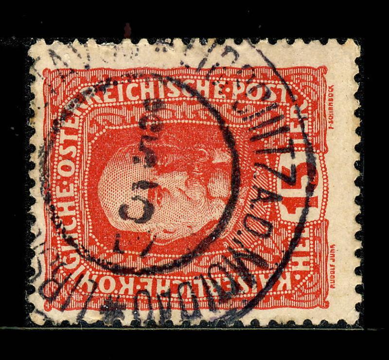 AUTRICHE / AUSTRIA 1917 Mi.190 used LIBSCHITZ A.D. MOLDAU / LIBSICE NAD VLTAVOU