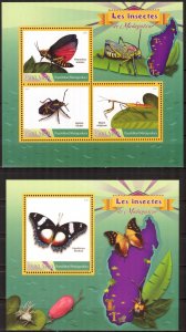 Madagascar 2016 Insects Butterflies Bugs Sheet + S/S MNH