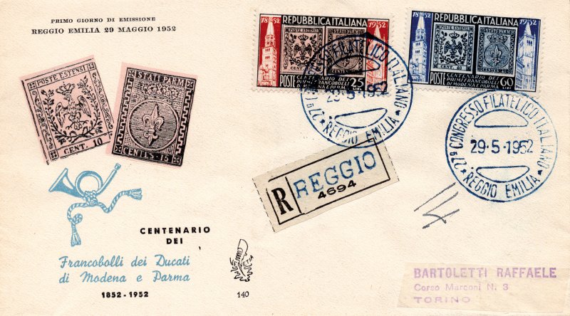 Modena and Parma on FDC Venezia racc. for Turin