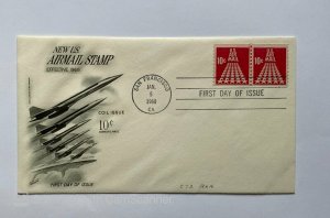 US FDC , WITH CACHET 	US AIRMAILSTAMP , EFFECTIVE 1968	1968	SAN FRANCISCO	CA	BKL