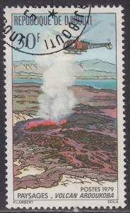 Dijabouti 491 Helicopter over Volcano 1979