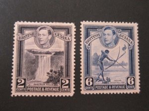 British Guiana 1949 Sc 231,233 KGVI MH