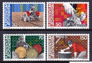 Liechtenstein 1982 Farming Complete Mint MNH Set SC 740-743