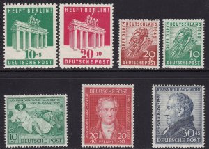 1948-49 BIZONA, n. 69/70+74/78 7 values MNH/** cat. euro 80