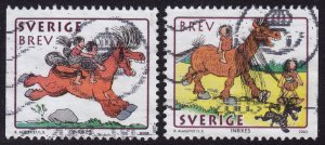 Sweden - 2002 - Scott #2428a,b - used - Year of the Horse