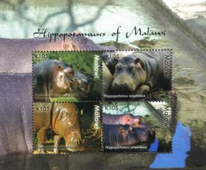 Malawi - 2009 Hippos MS MNH** SG MS1037