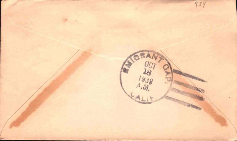 1938 Seychelles philatelic Cover - Coronation issue - slit open at left  stk#934