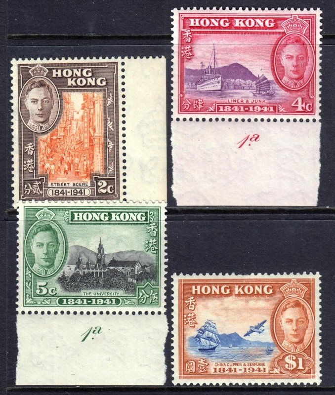 Hong Kong 1941 KGVI Centenary of British Occupation Part MNH Set 163-68 CV £72