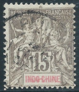 Indo-China, Sc #11, 15c Used