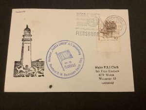 Germany 1970 Lighthouse Illustration Hansa Linien Stamp Cover  R40832