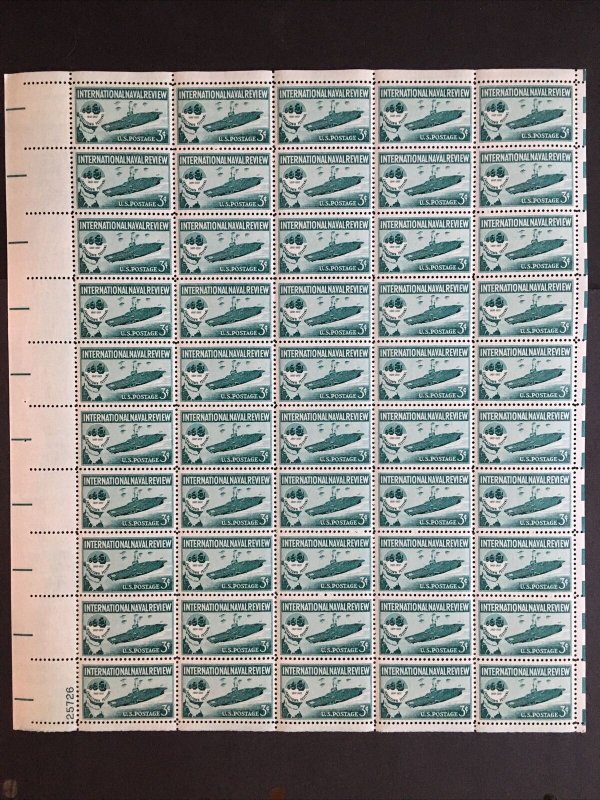 1957 sheet, International Naval Review Issue Sc# 1091