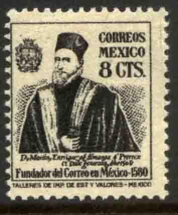 MEXICO 843 8c 1934 Definitive Wmk Gobierno...279 UNUSED, H OG