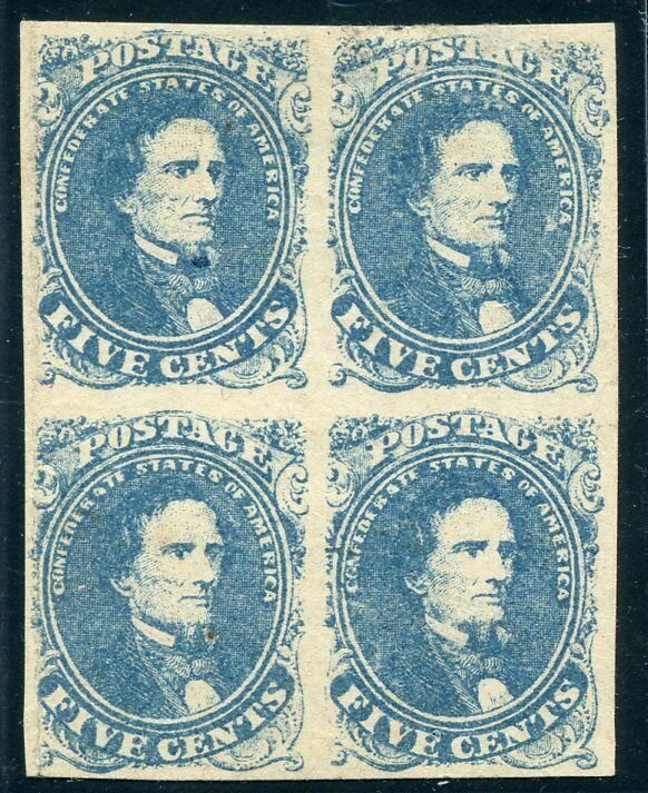 CSA SCOTT #4 Stone 2 Block Of 4 GP Mint-VF-OG-HR's SCV $1,750 (GARY 11/2/20)