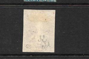 NEW ZEALAND 1862-64  6d  FFQ  FU  IMPERF 4 MARGINS SIGNED  SG 43  CP a5b4 CHALON