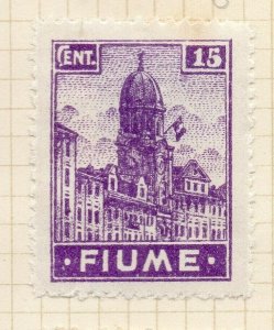 Fiume 1919 Early Issue Fine Mint Hinged 15c. NW-179716