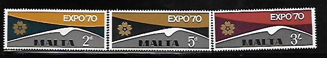 MALTA, 417-419, MNH, EXPO '70
