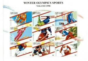 Grenadines 1997  - Pre-Winter Olympics  - Sheet of nine  - MNH