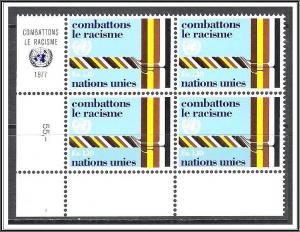 United Nations Geneva #70 Inscription Block MNH