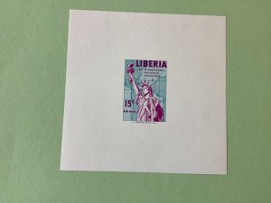 Liberia 1956 rare New York Philatelic exhibition mounted mint stain stamp A4524