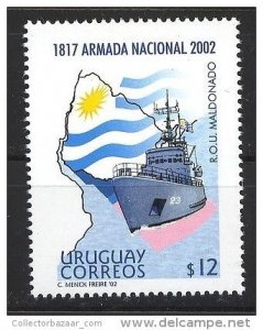 NAVY SHIP BOAT WARSHIP MAP URUGUAY Sc#1978 MNH STAMP