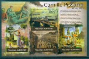 Burundi 2012 Art, Painting, Camille Pissaro MUH BUR12105a