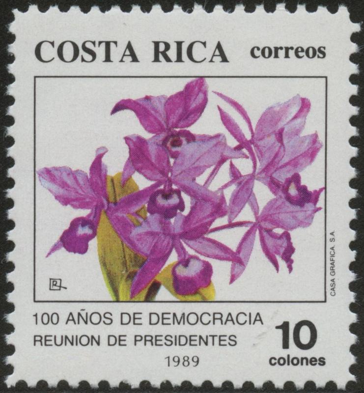 Costa Rica 1989 MNH Stamp | Scott #420 | Orchids - Flowers | CRE71