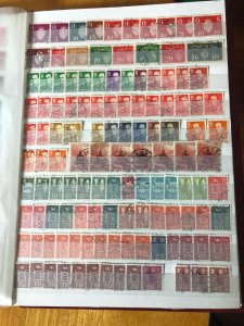 Red Stock Book Full Of Very Old Turkey & Norway Stamps  VERY CLEAN VERY NICE