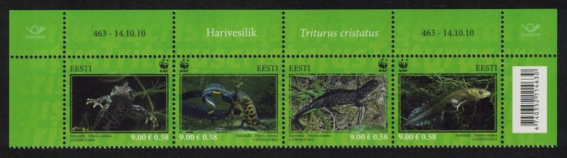 Estonia WWF Newt Protected Species 4v Strip SG#628-31