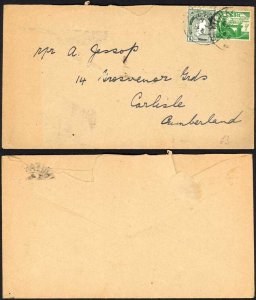 Ireland 2d and 1/2p on cover