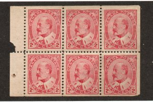 Canada - Unitrade# 90b Mint (dist gum) / Booklet Pane (6)     -     Lot 0824022