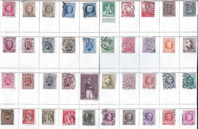 BELGIUM 80 DIFF. USED  STARTS AT A VERY LOW PRICE LOOK!!!