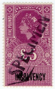 (I.B) Elizabeth II Revenue : Insolvency £5 (specimen)