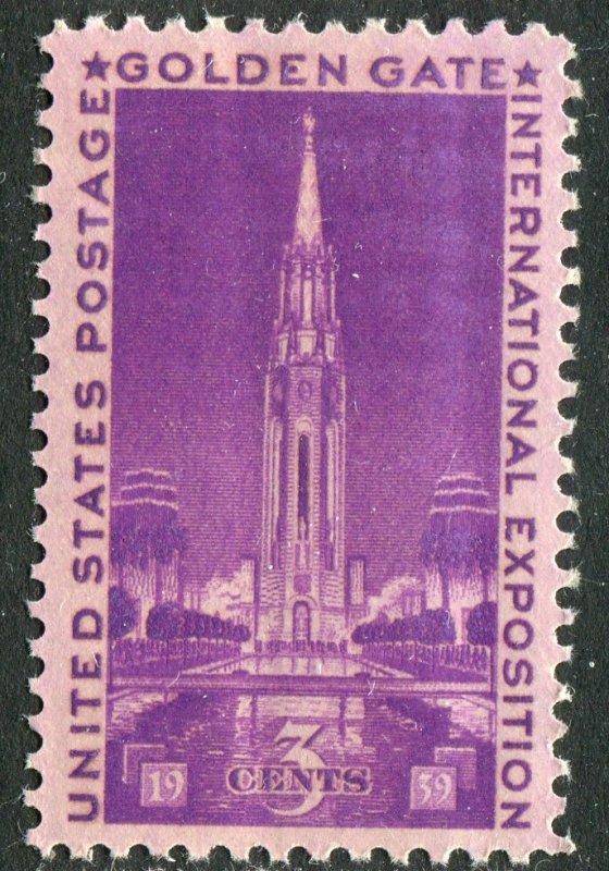 852 3c Golden Gate International Exposition Mint NH OG VF