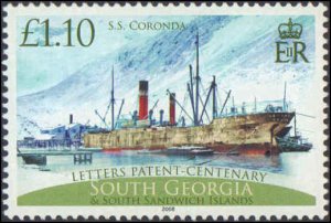 South Georgia #371-374, Complete Set(4), 2008, Polar, Ships, Never Hinged