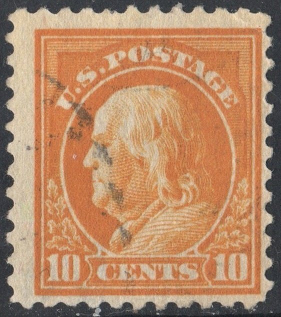 SC#510 10¢ Franklin Single (1917) Used