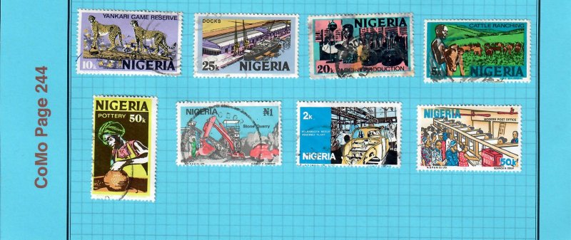 NIGERIA COMO 244 used just 20¢ for the ENTIRE lot.  CV TOTALLY IGNORED