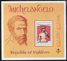 Maldive Islands 1975 500th Birth Anniversary of Michelang...