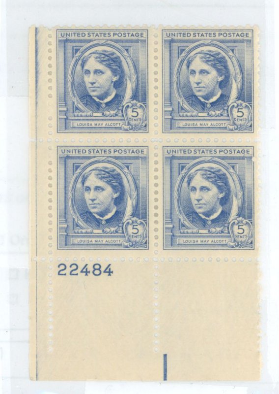 United States #862  Plate Block